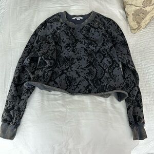Printed crop sweatshirt